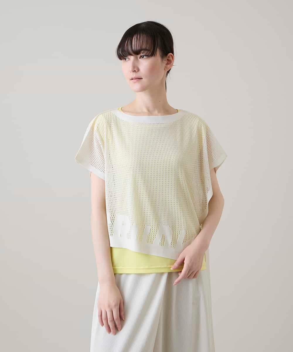 RSKHE02390 TRUNK HIROKO KOSHINO(ヒロココシノ) アシンメトリープリモーディアルベスト/日本製/洗える ホワイト