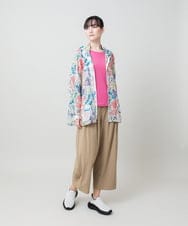 RSKHE12160 TRUNK HIROKO KOSHINO(ヒロココシノ) グリッターロゴカットソー/日本製/洗える イエロー