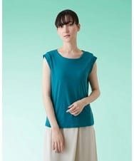 RSKHE12160 TRUNK HIROKO KOSHINO(ヒロココシノ) グリッターロゴカットソー/日本製/洗える ブルー