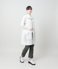 RSKHE17270 TRUNK HIROKO KOSHINO(ヒロココシノ) ルーム柄モノトーンプリント五分袖カットソー/日本製/洗える ホワイト