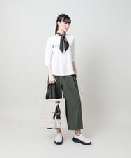 RSKHE22290 TRUNK HIROKO KOSHINO(ヒロココシノ) ファッションイラスト七分袖カットソー/日本製/洗える ホワイト