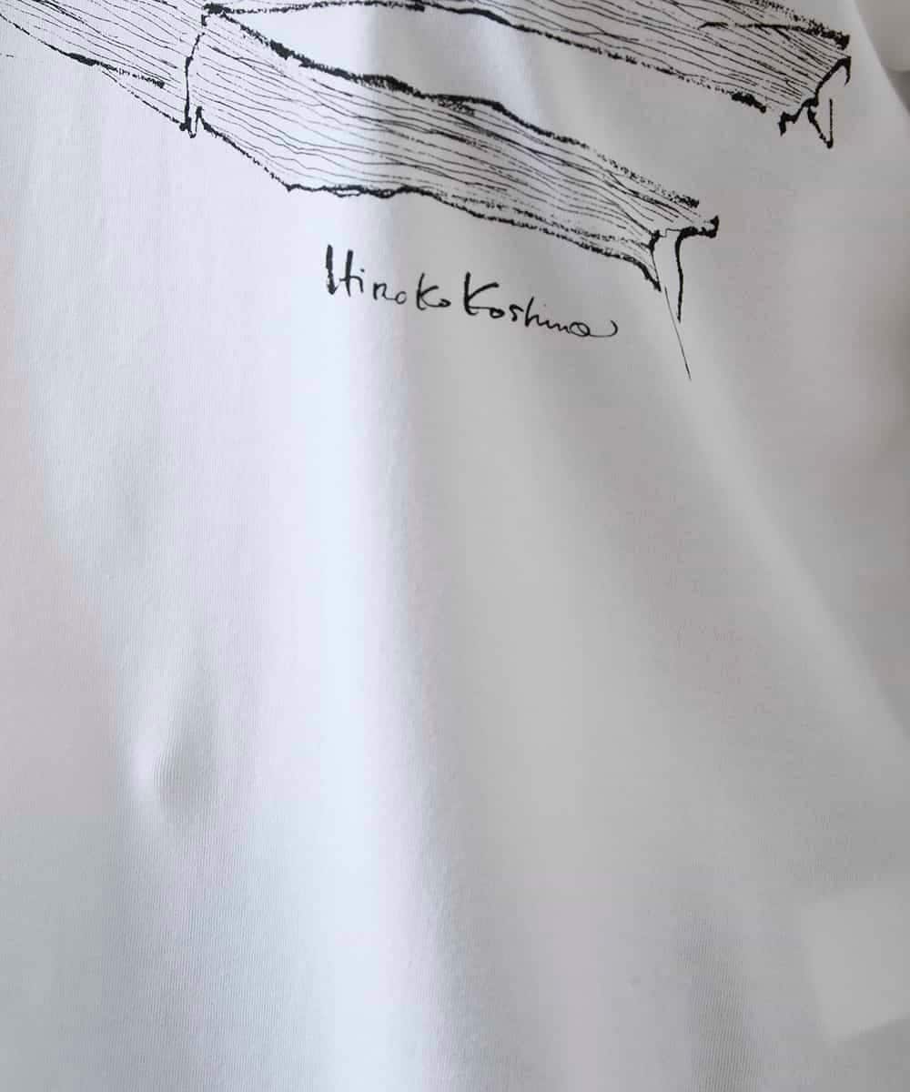 RSKHE22290 TRUNK HIROKO KOSHINO(ヒロココシノ) ファッションイラスト七分袖カットソー/日本製/洗える ホワイト