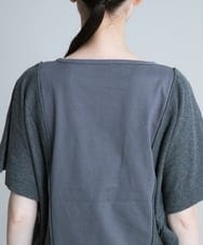 RSKHR16300 TRUNK HIROKO KOSHINO(ヒロココシノ) 【洗える】コットンニットデザインプルオーバー ダークグレー