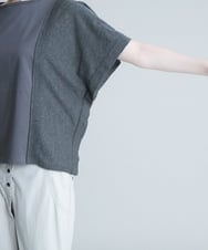 RSKHR16300 TRUNK HIROKO KOSHINO(ヒロココシノ) 【洗える】コットンニットデザインプルオーバー ダークグレー