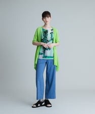 RSKHT08390 TRUNK HIROKO KOSHINO(ヒロココシノ) 【洗える/日本製】ペイントデザインカットソー ブルー