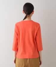 RSKHU22160 TRUNK HIROKO KOSHINO(ヒロココシノ) 【洗える/日本製】七分丈ベーシックTシャツ オレンジ