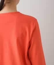 RSKHU22160 TRUNK HIROKO KOSHINO(ヒロココシノ) 【洗える/日本製】七分丈ベーシックTシャツ オレンジ