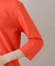 RSKHU22160 TRUNK HIROKO KOSHINO(ヒロココシノ) 【洗える/日本製】七分丈ベーシックTシャツ オレンジ
