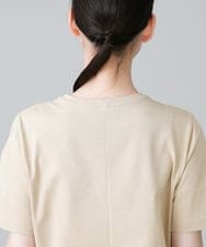 RSKHW05240 TRUNK HIROKO KOSHINO(ヒロココシノ) ドットロゴプリントTシャツ/日本製/洗える ベージュ