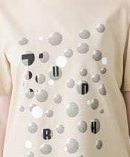 RSKHW05240 TRUNK HIROKO KOSHINO(ヒロココシノ) ドットロゴプリントTシャツ/日本製/洗える ベージュ