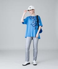 RSKHW10270 TRUNK HIROKO KOSHINO(ヒロココシノ) ロゴプリントチュニックカットソー/日本製 /洗える グレー