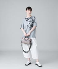 RSKHW10270 TRUNK HIROKO KOSHINO(ヒロココシノ) ロゴプリントチュニックカットソー/日本製 /洗える グレー