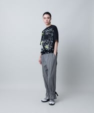 RSKIB04360 TRUNK HIROKO KOSHINO(ヒロココシノ) イラストプリントカットソーブラウス/日本製/洗える ホワイト