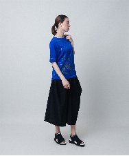 RSKIB05330 TRUNK HIROKO KOSHINO(ヒロココシノ) ラメプリントデザインカットソー /日本製/洗える イエロー