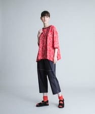 RSKIQ28300 TRUNK HIROKO KOSHINO(ヒロココシノ) 【洗濯機で洗える/日本製】ジオメトリックプルオーバー ピンク