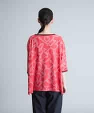 RSKIQ28300 TRUNK HIROKO KOSHINO(ヒロココシノ) 【洗濯機で洗える/日本製】ジオメトリックプルオーバー ピンク