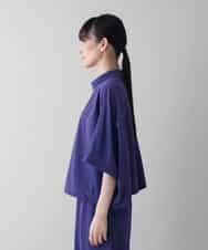 RSKIW31370 TRUNK HIROKO KOSHINO(ヒロココシノ) DRYCOOLクロップド丈プルオーバー/洗濯機で洗える パープル