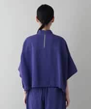 RSKIW31370 TRUNK HIROKO KOSHINO(ヒロココシノ) DRYCOOLクロップド丈プルオーバー/洗濯機で洗える パープル