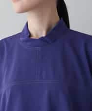 RSKIW31370 TRUNK HIROKO KOSHINO(ヒロココシノ) DRYCOOLクロップド丈プルオーバー/洗濯機で洗える パープル
