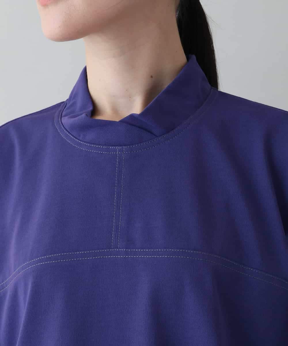 RSKIW31370 TRUNK HIROKO KOSHINO(ヒロココシノ) DRYCOOLクロップド丈プルオーバー/洗濯機で洗える パープル