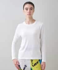 RSKJB04270 TRUNK HIROKO KOSHINO(ヒロココシノ) ベア天竺ロングスリーブTシャツ /日本製/洗える ホワイト