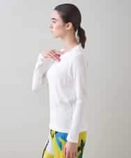 RSKJB04270 TRUNK HIROKO KOSHINO(ヒロココシノ) ベア天竺ロングスリーブTシャツ /日本製/洗える ホワイト