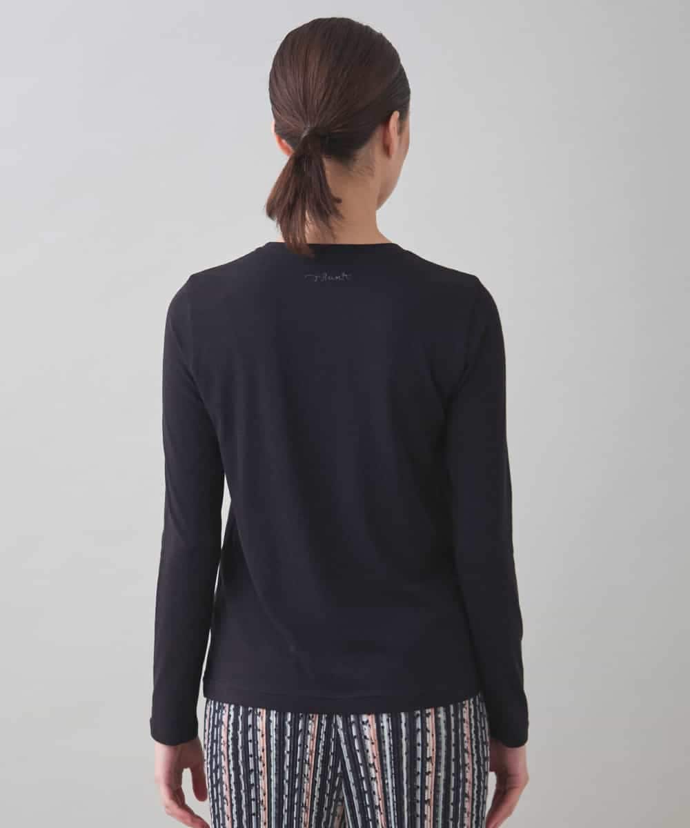 RSKJB04270 TRUNK HIROKO KOSHINO(ヒロココシノ) ベア天竺ロングスリーブTシャツ /日本製/洗える ホワイト