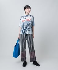 RSKJB08390 TRUNK HIROKO KOSHINO(ヒロココシノ) オリジナルプリントTシャツ /日本製/洗える グレー
