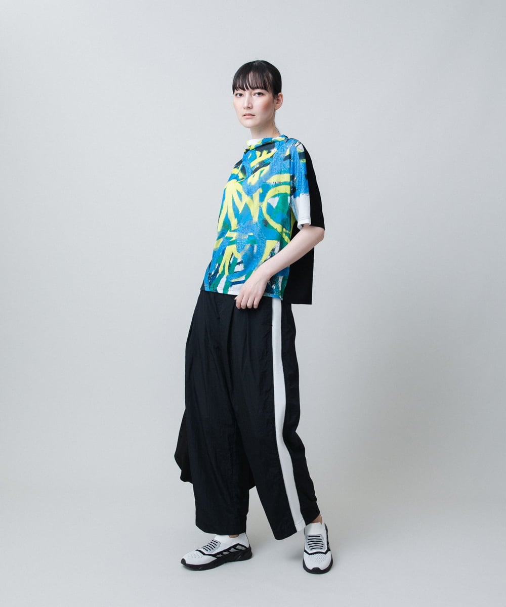 RSKJB08390 TRUNK HIROKO KOSHINO(ヒロココシノ) オリジナルプリントTシャツ /日本製/洗える グレー