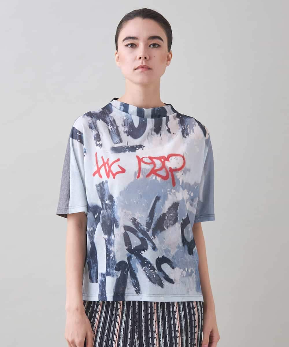 RSKJB08390 TRUNK HIROKO KOSHINO オリジナルプリントTシャツ /日本製/洗える