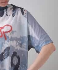 RSKJB08390 TRUNK HIROKO KOSHINO(ヒロココシノ) オリジナルプリントTシャツ /日本製/洗える グレー