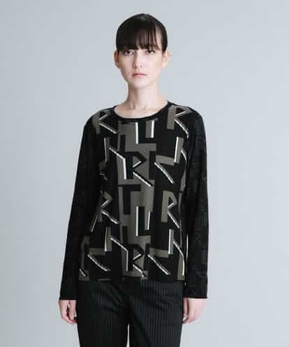 RSKJQ02270 TRUNK HIROKO KOSHINO 【洗濯機で洗える/日本製】スイッチングロゴTシャツ