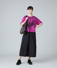 RSKJT04270 TRUNK HIROKO KOSHINO(ヒロココシノ) 【洗える/日本製】イラストアートデザインTシャツ ピンク