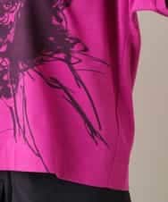 RSKJT04270 TRUNK HIROKO KOSHINO(ヒロココシノ) 【洗える/日本製】イラストアートデザインTシャツ ピンク