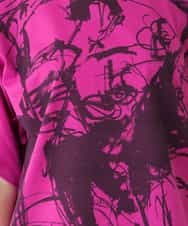 RSKJT04270 TRUNK HIROKO KOSHINO(ヒロココシノ) 【洗える/日本製】イラストアートデザインTシャツ ピンク