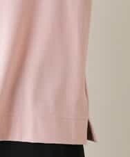 RSKJT17270 TRUNK HIROKO KOSHINO(ヒロココシノ) 【洗える/日本製】メッセージロゴ刺繍デザインTシャツ ピンク