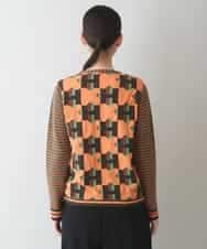 RSKJT37320 TRUNK HIROKO KOSHINO(ヒロココシノ) 【洗える/日本製】HKロゴボーダーデザインTシャツ オレンジ