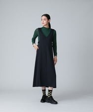 RSKJU60190 TRUNK HIROKO KOSHINO(ヒロココシノ) 【洗える/日本製】シアースリーブコットンプルオーバー グリーン