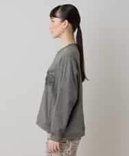RSKLB03390 TRUNK HIROKO KOSHINO(ヒロココシノ) グリッター裏毛プルオーバー/日本製/洗える ダークグレー