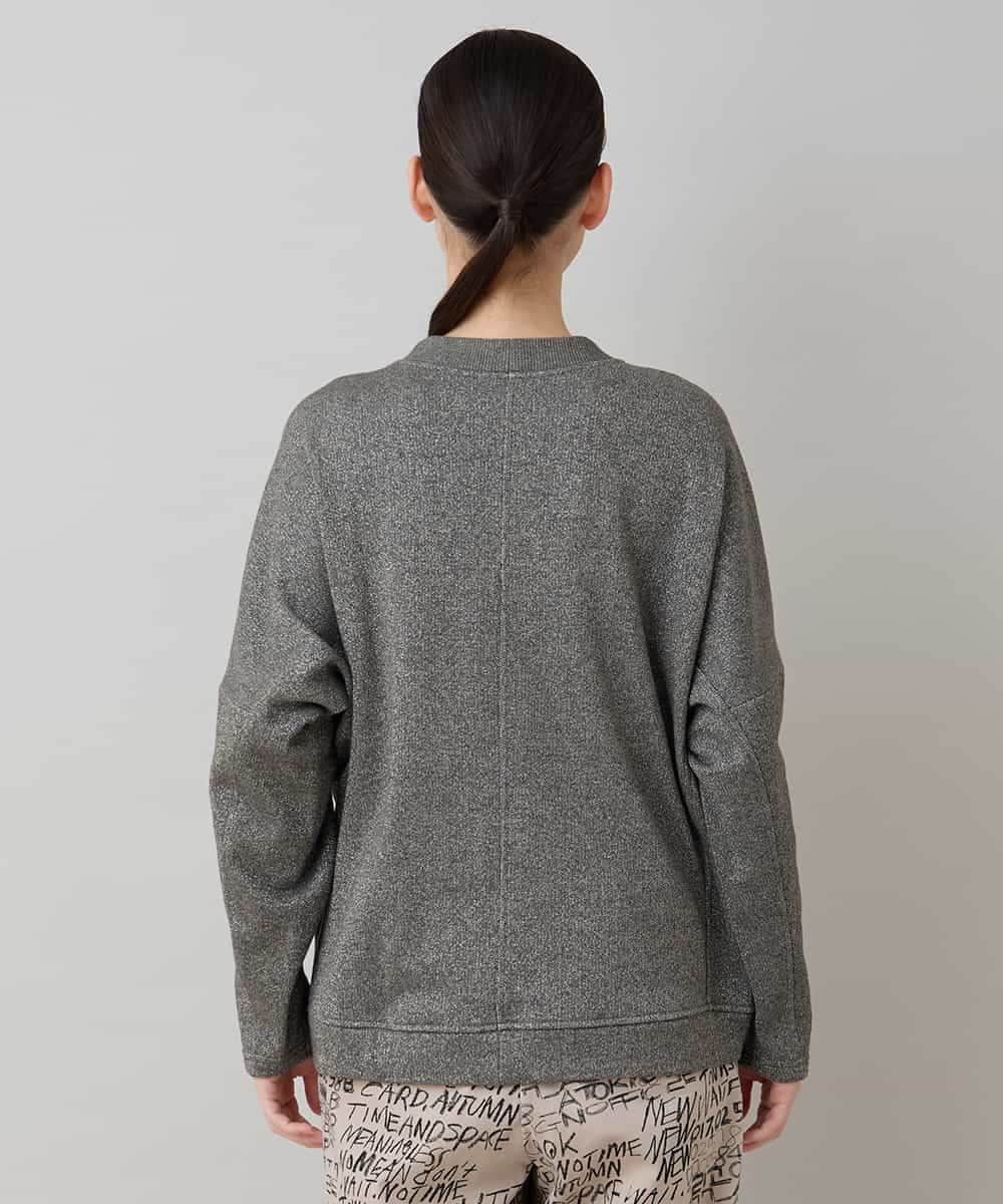 RSKLB03390 TRUNK HIROKO KOSHINO(ヒロココシノ) グリッター裏毛プルオーバー/日本製/洗える ダークグレー
