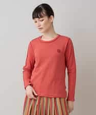 RSKLB07290 TRUNK HIROKO KOSHINO(ヒロココシノ) ハイストレッチボーダーカットソー/日本製/洗える レッド