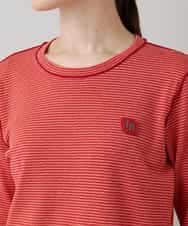 RSKLB07290 TRUNK HIROKO KOSHINO(ヒロココシノ) ハイストレッチボーダーカットソー/日本製/洗える レッド