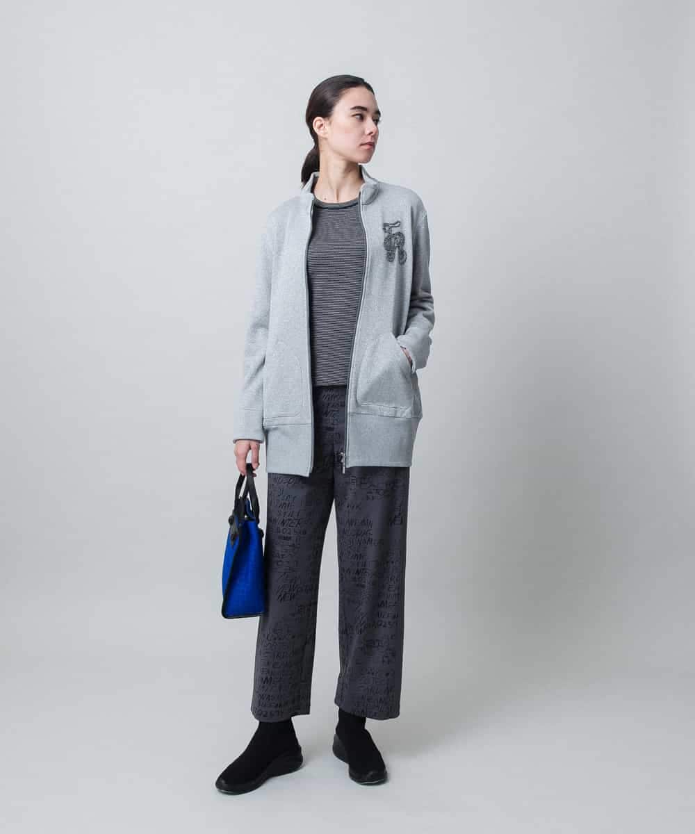 RSKLB07290 TRUNK HIROKO KOSHINO(ヒロココシノ) ハイストレッチボーダーカットソー/日本製/洗える レッド