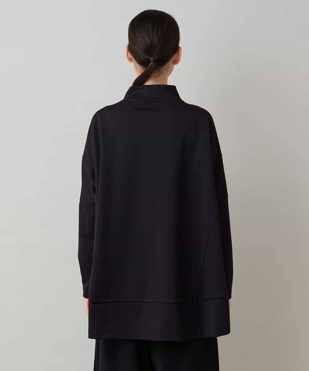 RSKLC70360 TRUNK HIROKO KOSHINO(ヒロココシノ) 【WEB/京王百貨店新宿店限定】アートプリントボトルネックプルオーバー/日本製/洗える ブラック