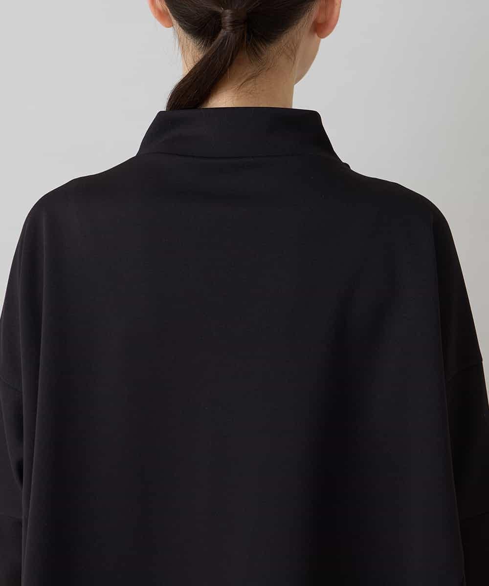 RSKLC70360 TRUNK HIROKO KOSHINO(ヒロココシノ) 【WEB/京王百貨店新宿店限定】アートプリントボトルネックプルオーバー/日本製/洗える ブラック