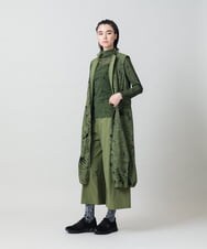 RSKLD06330 TRUNK HIROKO KOSHINO(ヒロココシノ) アニマル柄プリントインナーカットソー/日本製/洗える アイボリー