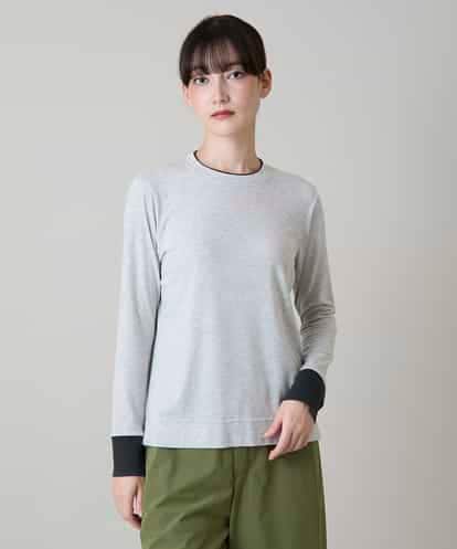 RSKLD07270 TRUNK HIROKO KOSHINO アルガンオイル配色カットソー/日本製/洗える