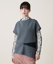 RSKLD11430 TRUNK HIROKO KOSHINO(ヒロココシノ) フォルムチェンジカットソー/洗える グレー