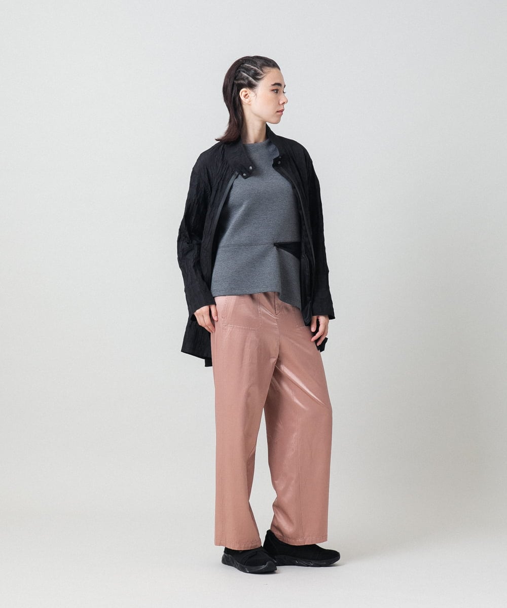 RSKLD11430 TRUNK HIROKO KOSHINO(ヒロココシノ) フォルムチェンジカットソー/洗える グレー