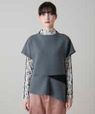 RSKLD11430 TRUNK HIROKO KOSHINO(ヒロココシノ) フォルムチェンジカットソー/洗える グレー